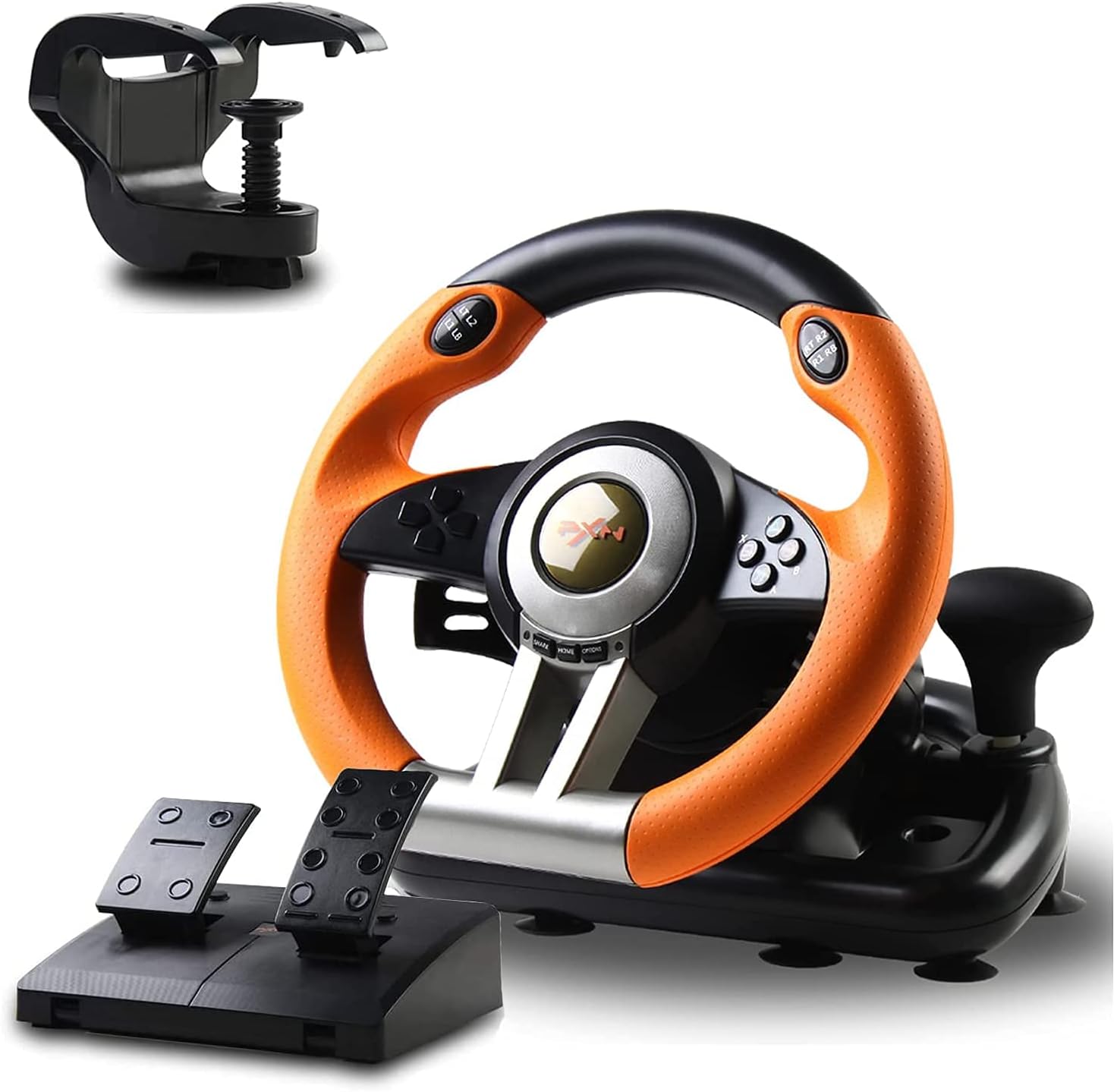 Bilişim Burada PXN V3 Pro Turuncu V3II 180° USB Gaming Direksiyon Seti PS4  PS3, Xbox One, Xbox Series X S, Nintendo Switch ve PC Uyumlu